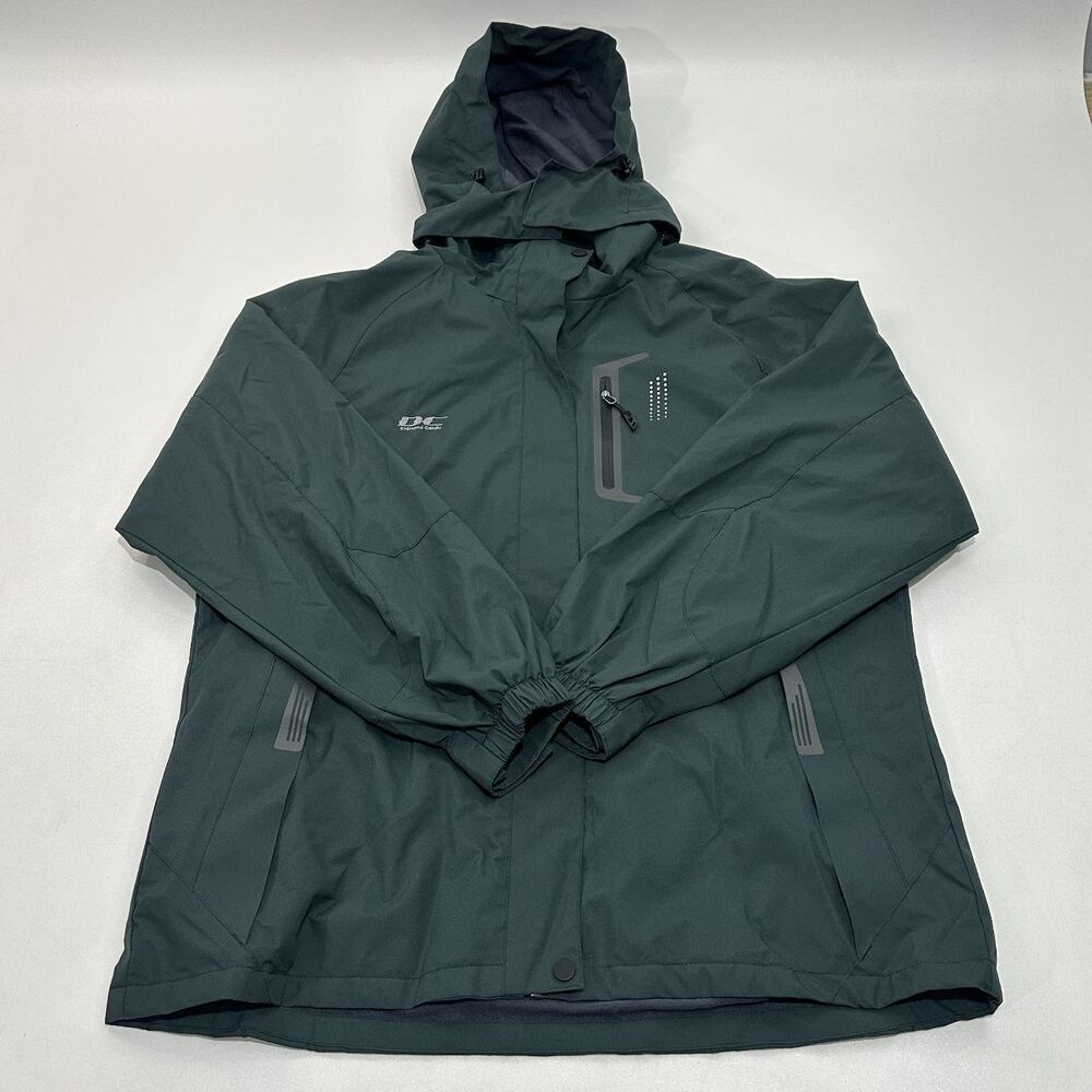Diamond Candy Women's Hooded Jacket Dark Green Zip Front With Snap, Size‎ US XL